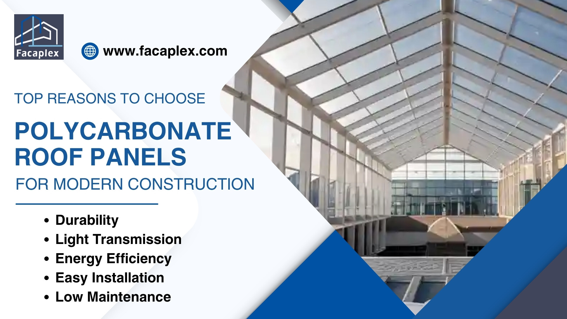 Top Reasons to Choose Polycarbonate Roof Panels for Modern Construction